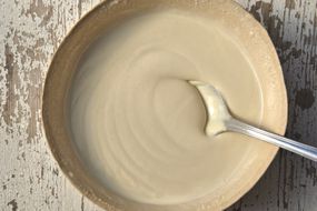 bowl of tahini (sesame seed butter)