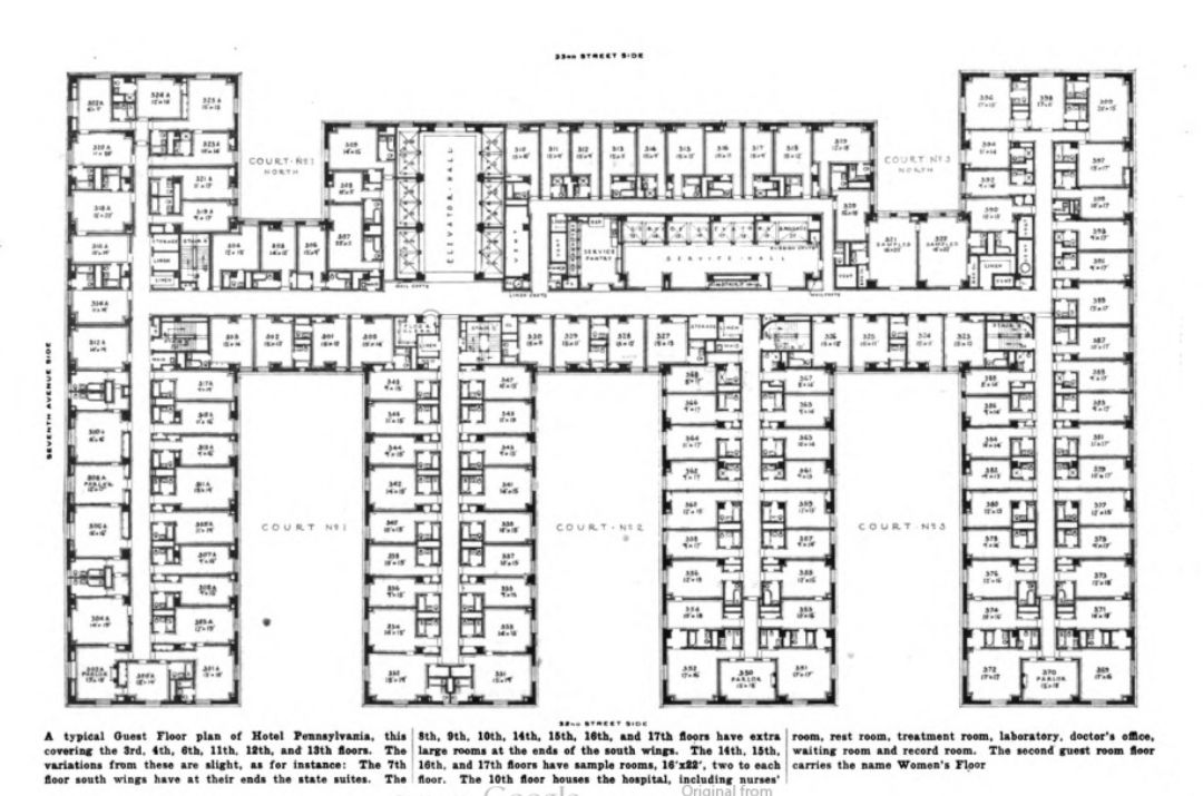 Pennsylvania hotel plan“width=