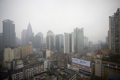 上海的污染天空