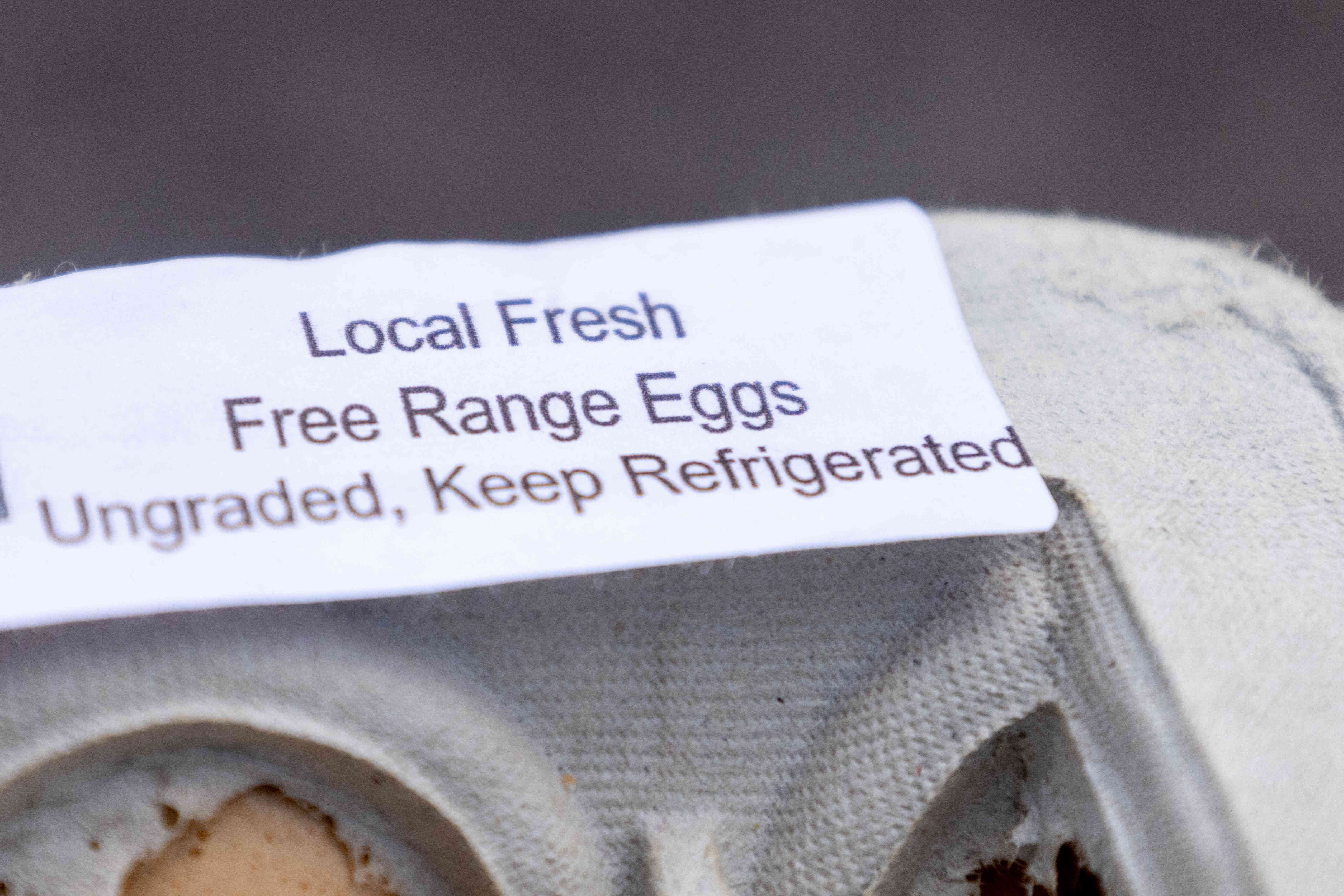 label on egg carton reads