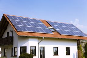 House with Solar Panels