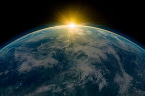 Sunrise over planet earth